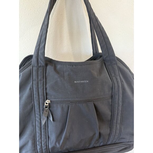 Bostanten Black Large Duffle Weatherproof Weekender Laptop Computer Bag - Picture 3 of 6